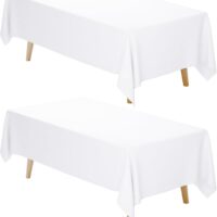 White Polyester Tablecloth