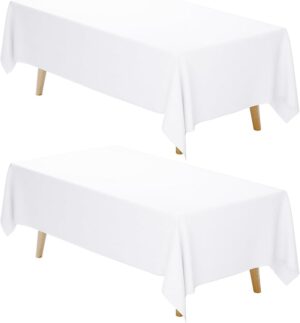 White Polyester Tablecloth