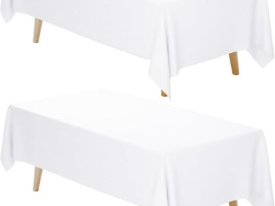 White Polyester Tablecloth