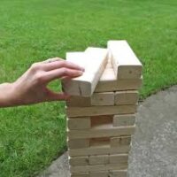 Stacking blocks yard game